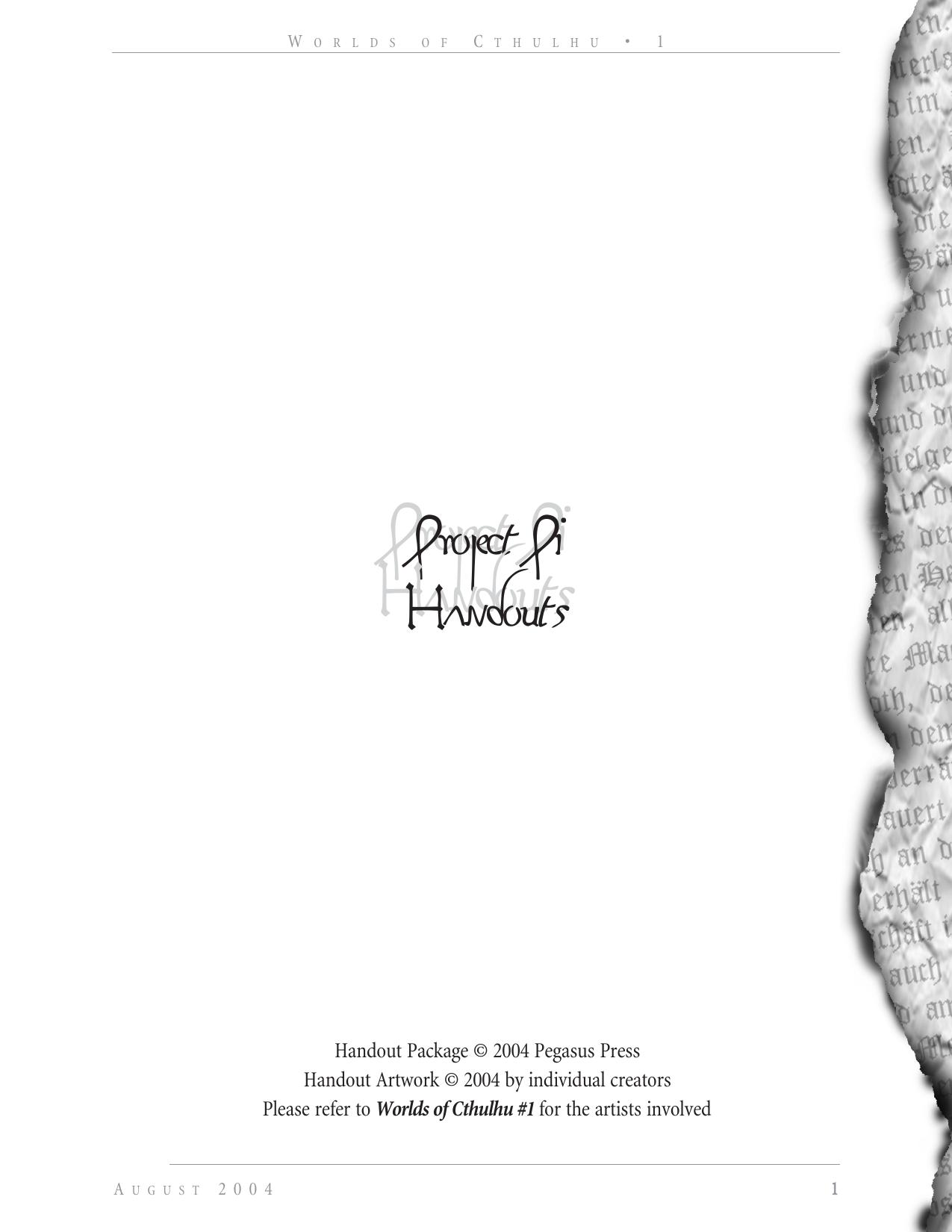 WoC-01-Handouts-ProjectPi.qxd