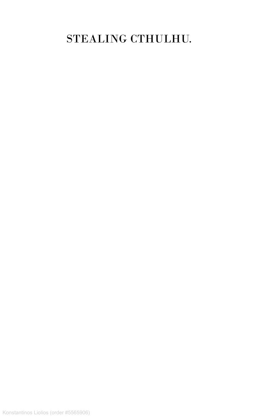 Stealing Cthulhu