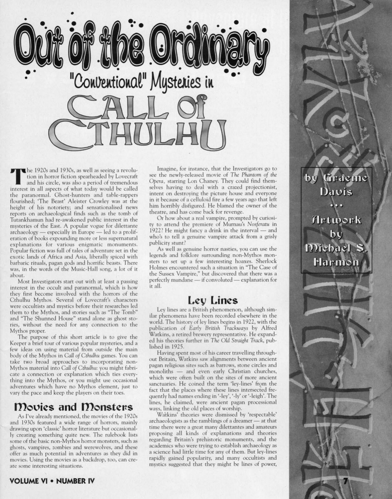 CoC - Out of the Ordinary