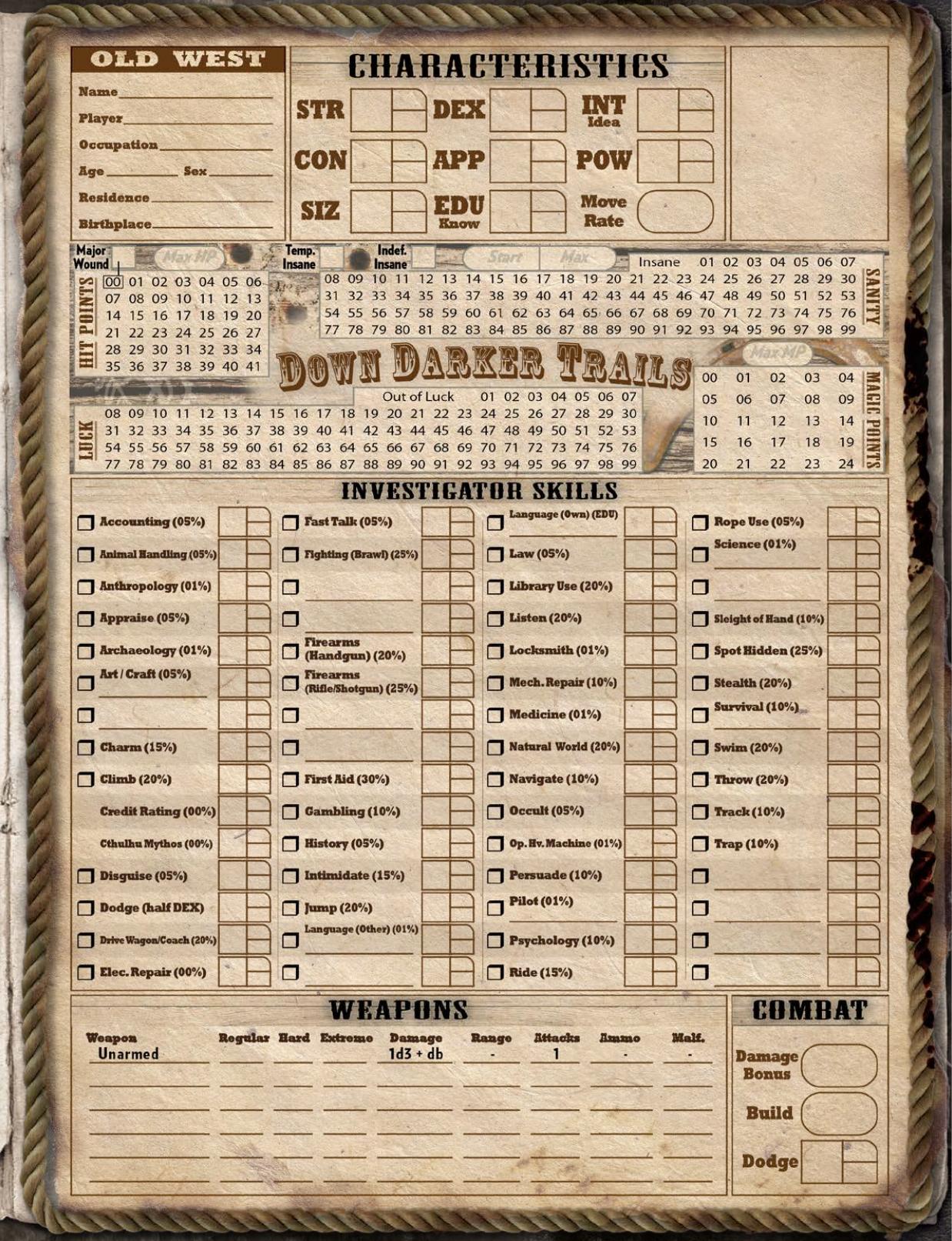 Call of Cthulhu - Down Darker Trails - Shadows Over Stillwater