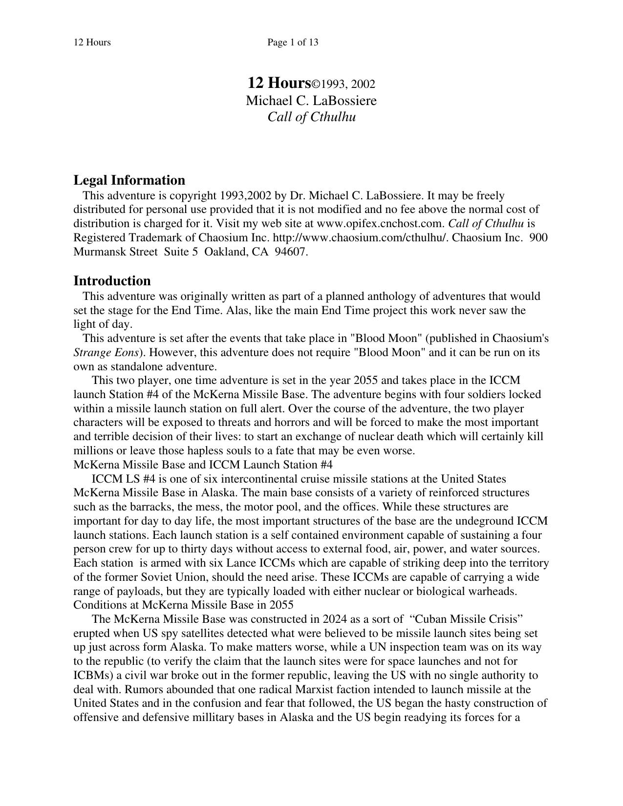 CoC - End Time - Adv