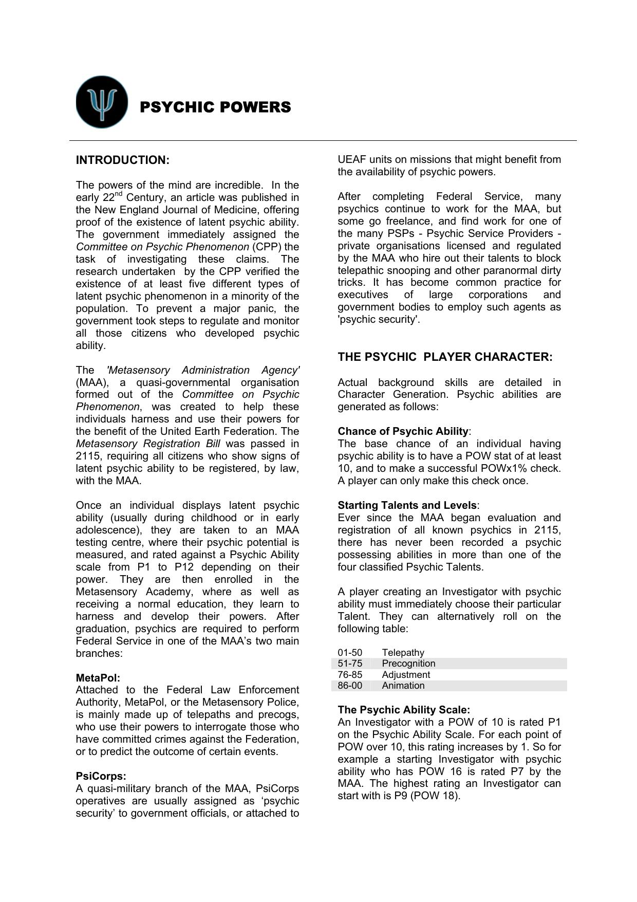 Microsoft Word - Psychic Powers.doc