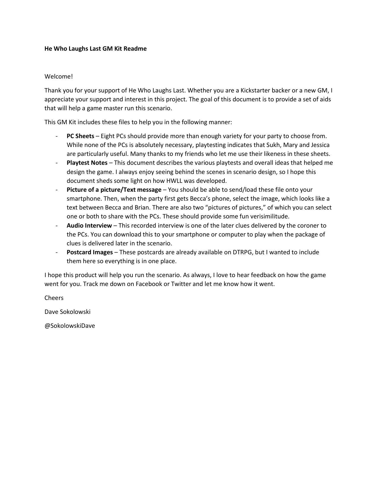 Cthulhu Dark - Adv - He Who Laughs Last - GM Kit