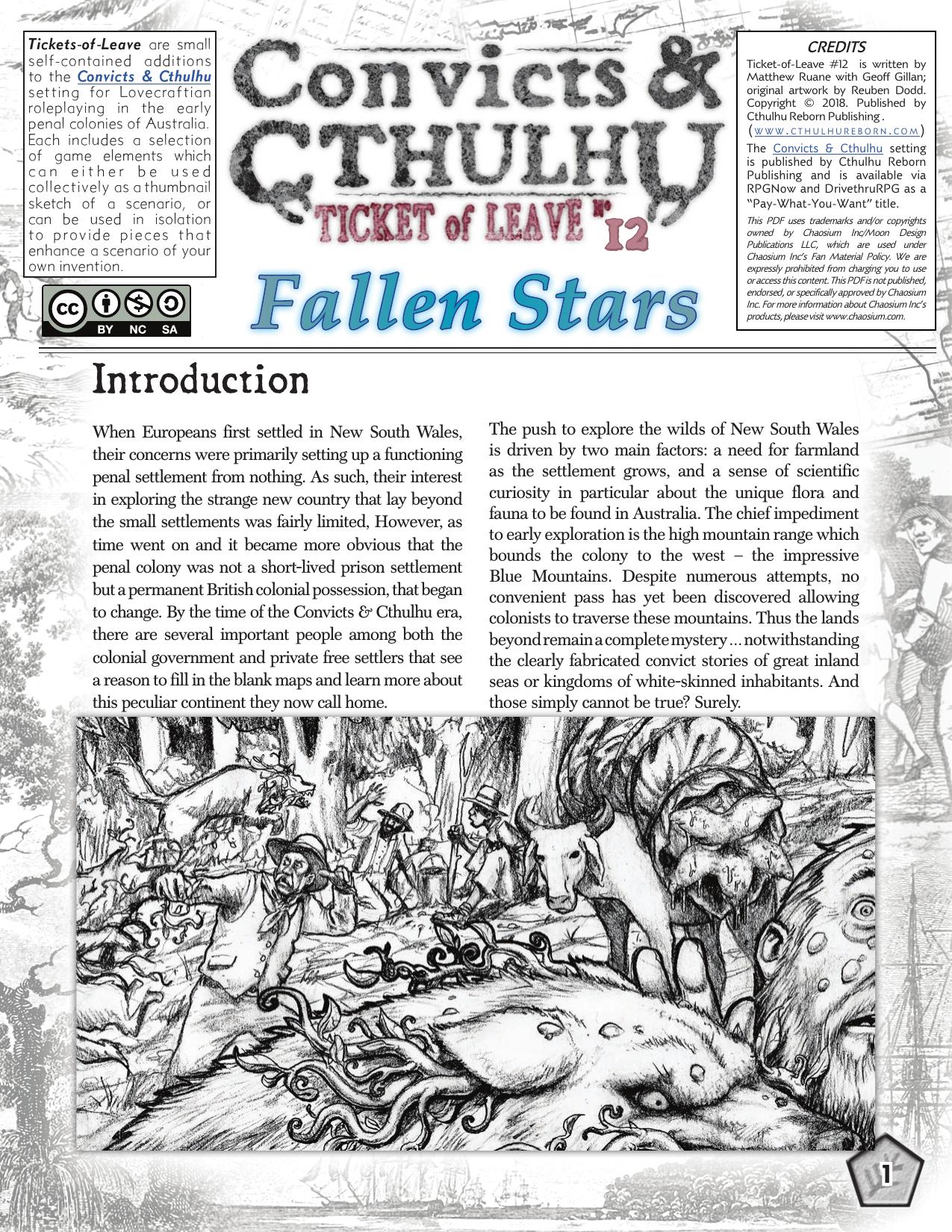 Call of Cthulhu - Convicts & Cthulhu - Ticket of Leave #12