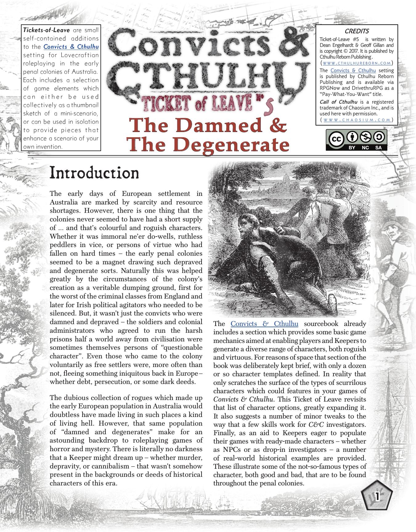 Call of Cthulhu - Convicts & Cthulhu - Ticket of Leave #05