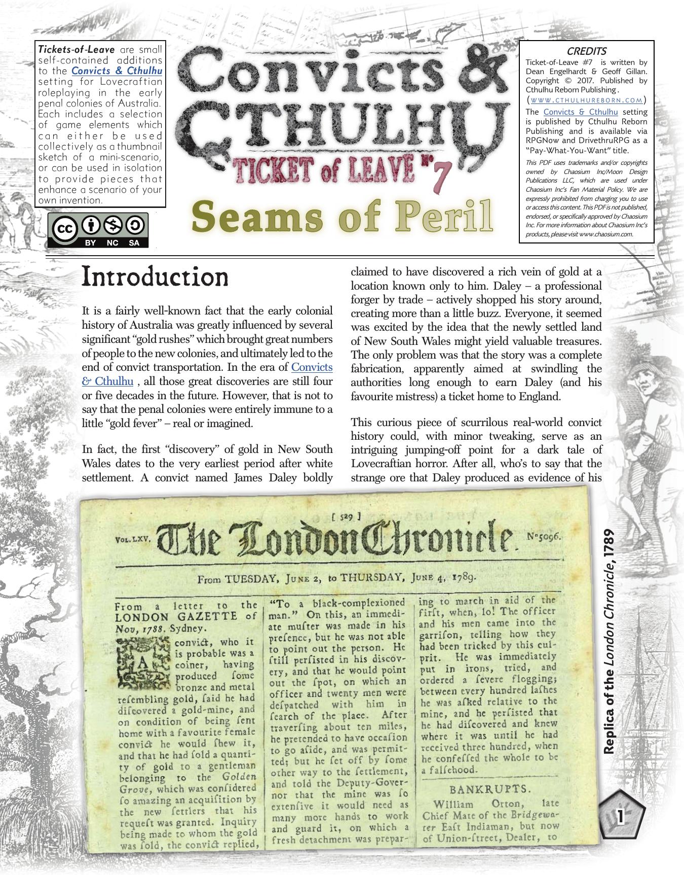 Call of Cthulhu - Convicts & Cthulhu - Ticket of Leave #07