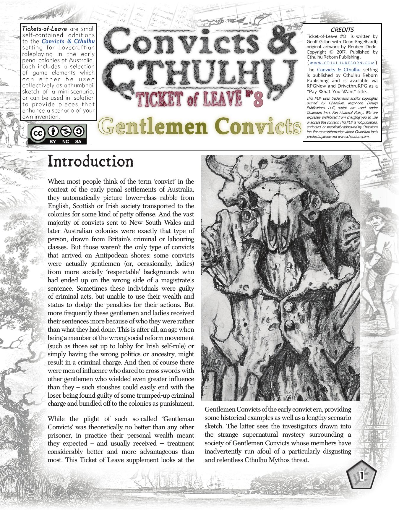 Call of Cthulhu - Convicts & Cthulhu - Ticket of Leave #08