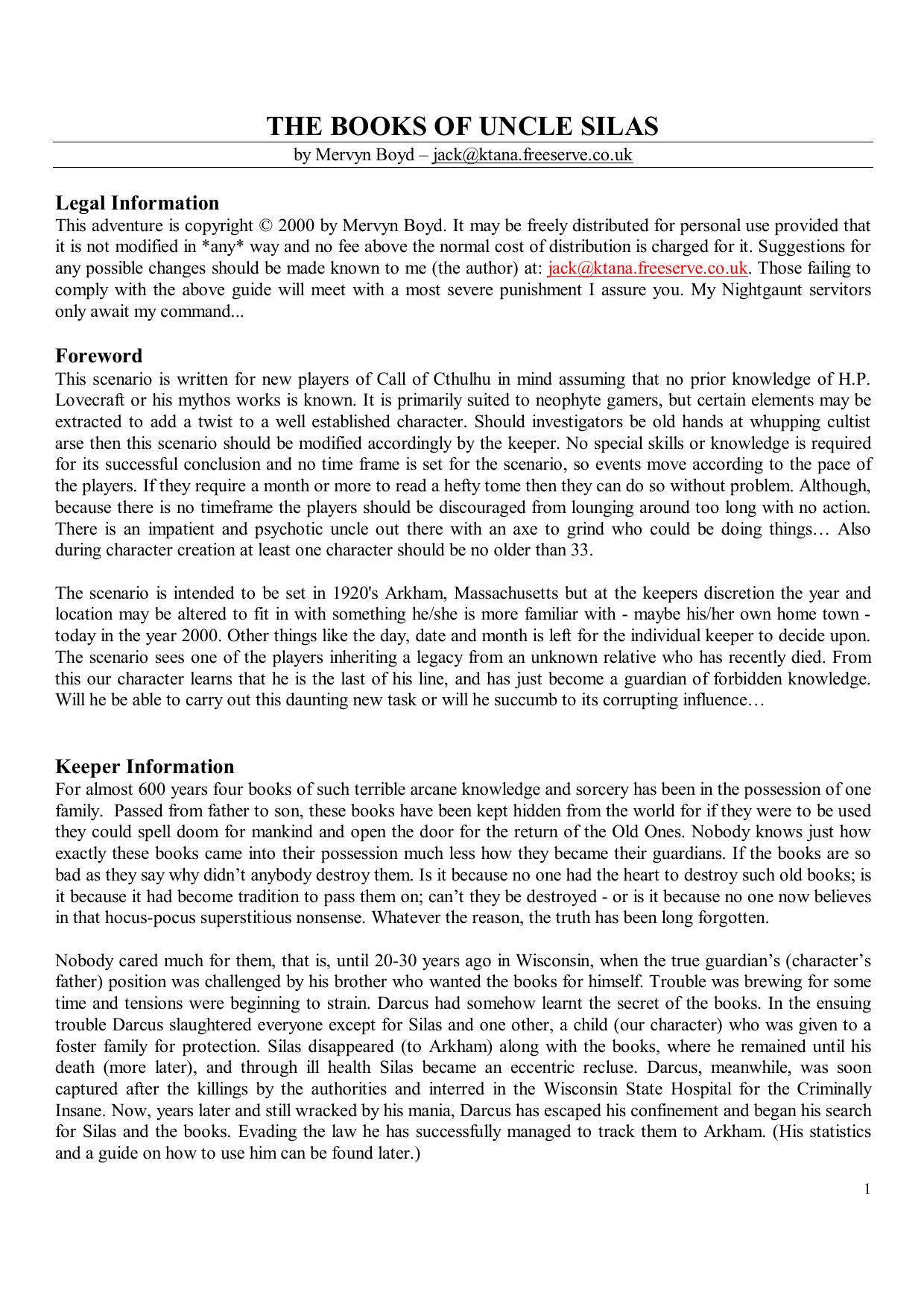 The Books of Uncle Silas