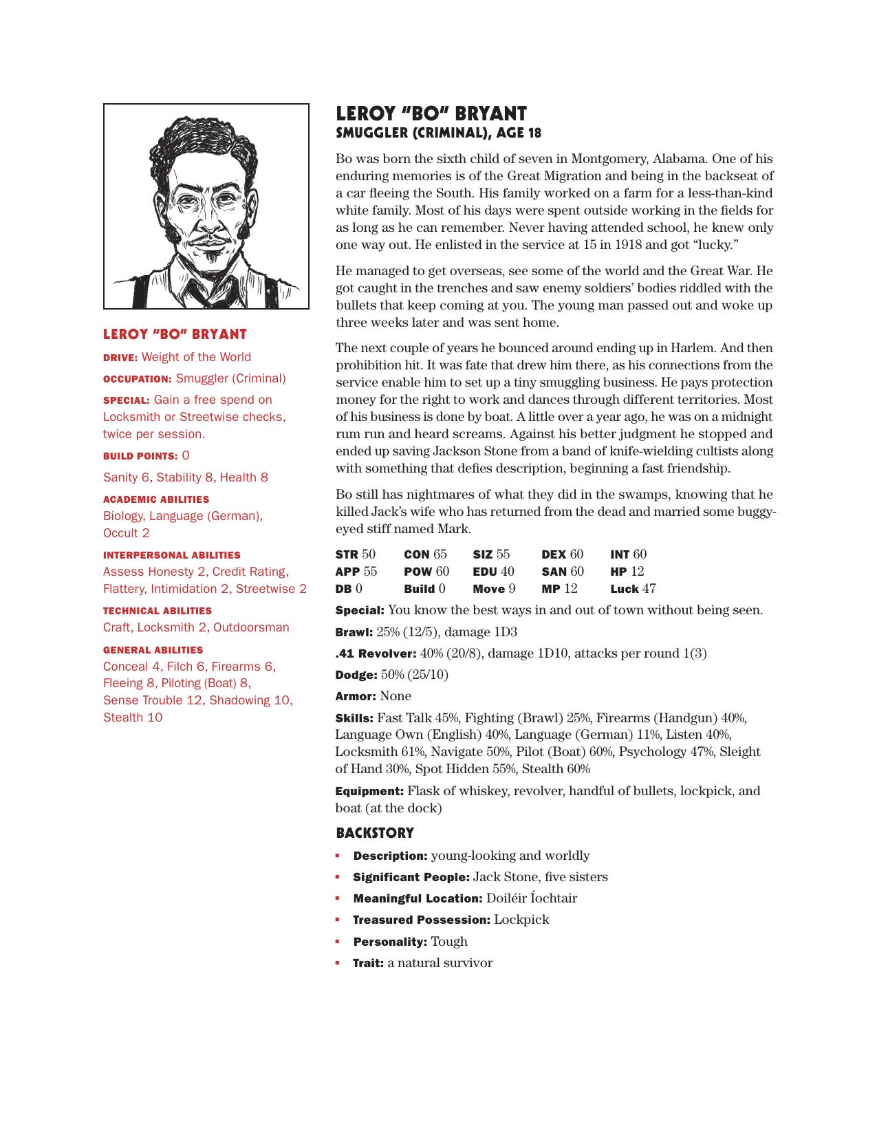 Call of Cthulhu - Harlem Unbound