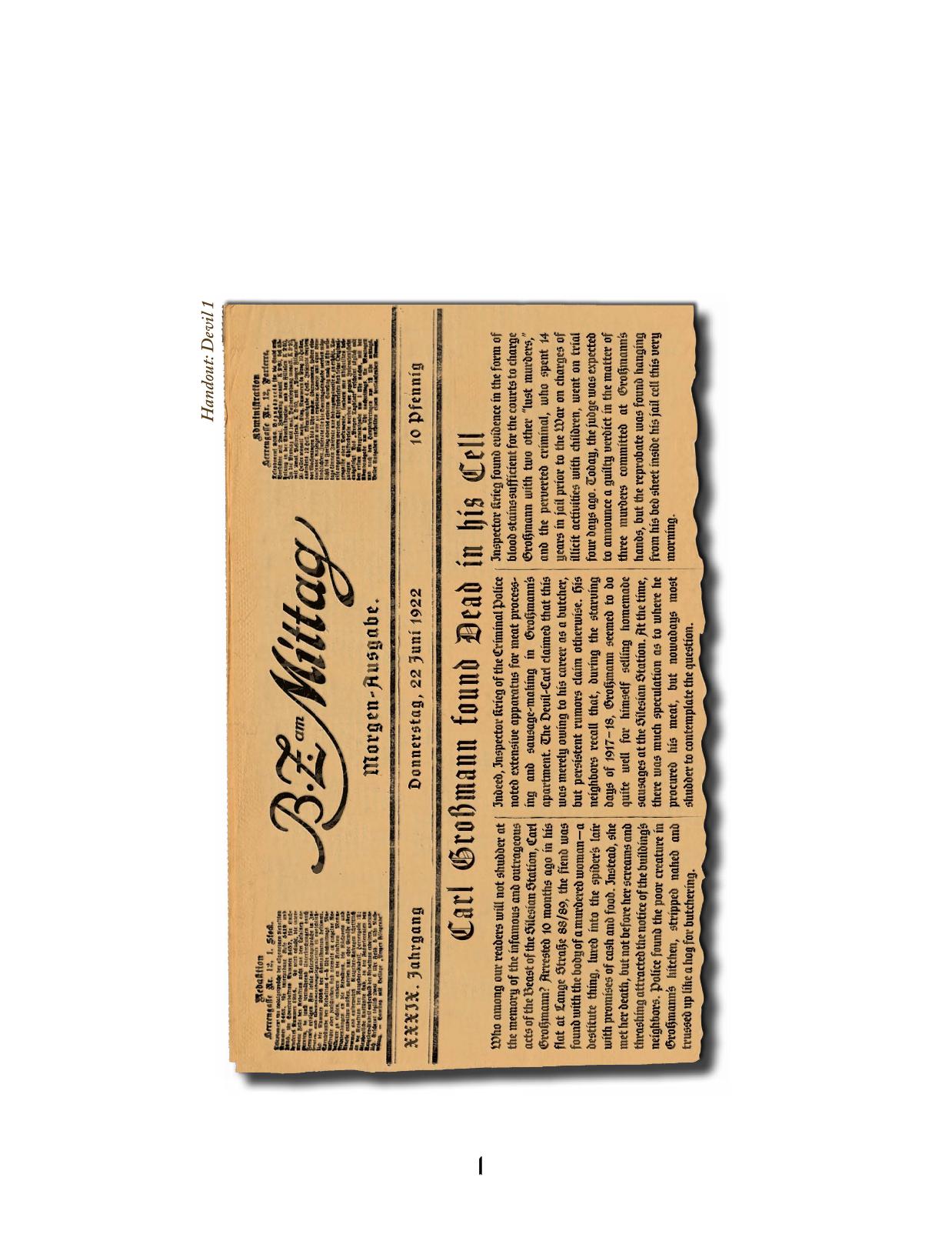 Call of Cthulhu - Berlin - The Wicked City