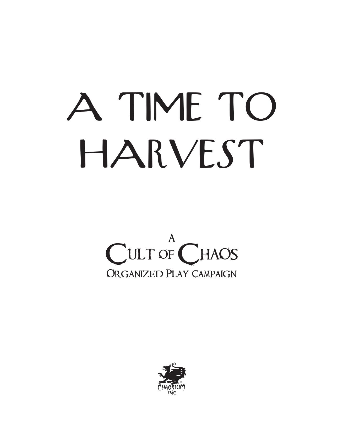 A Time to Harvest Month 4.indd