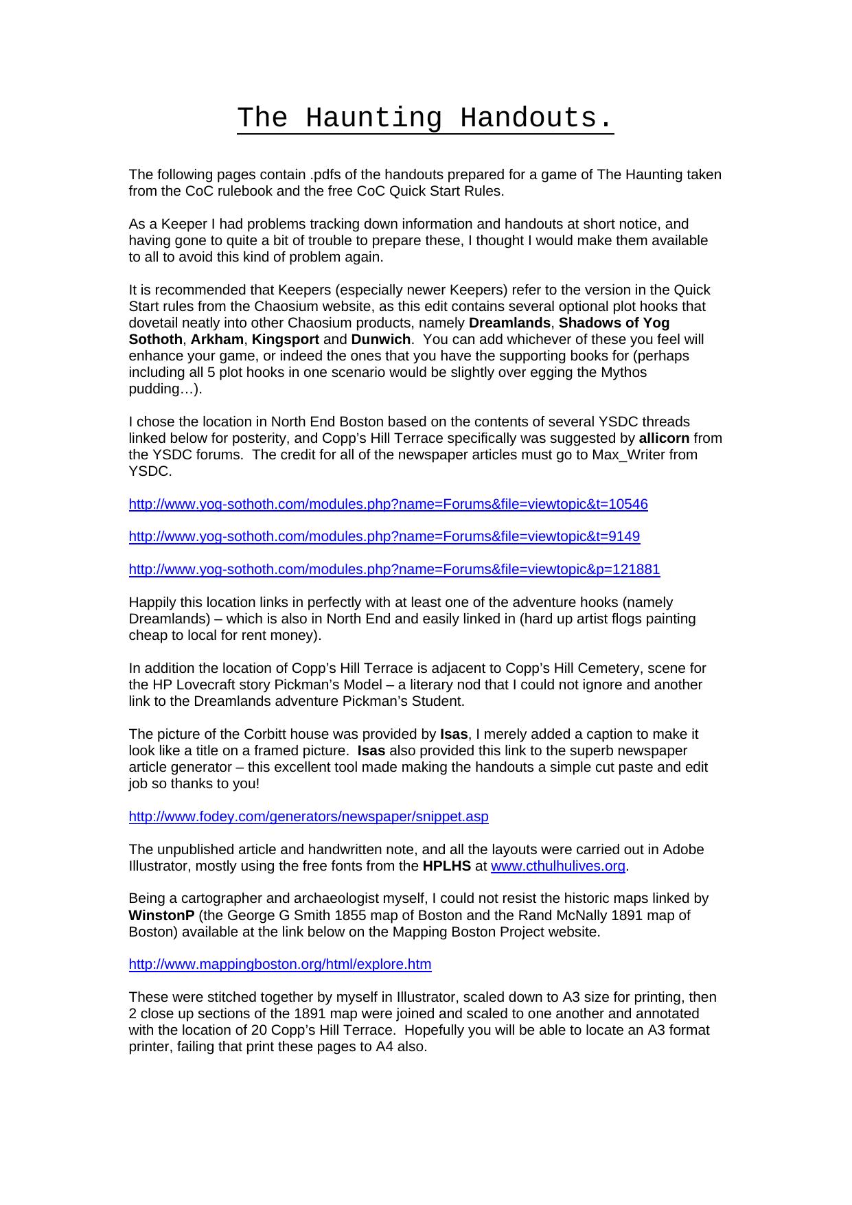 Microsoft Word - YSDC Links