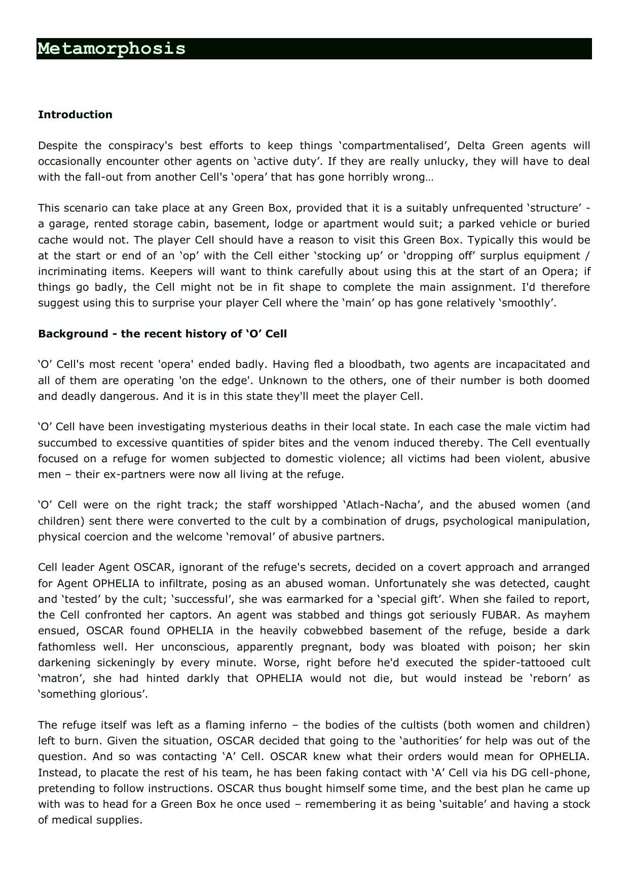 CoC - Delta Green - Adv