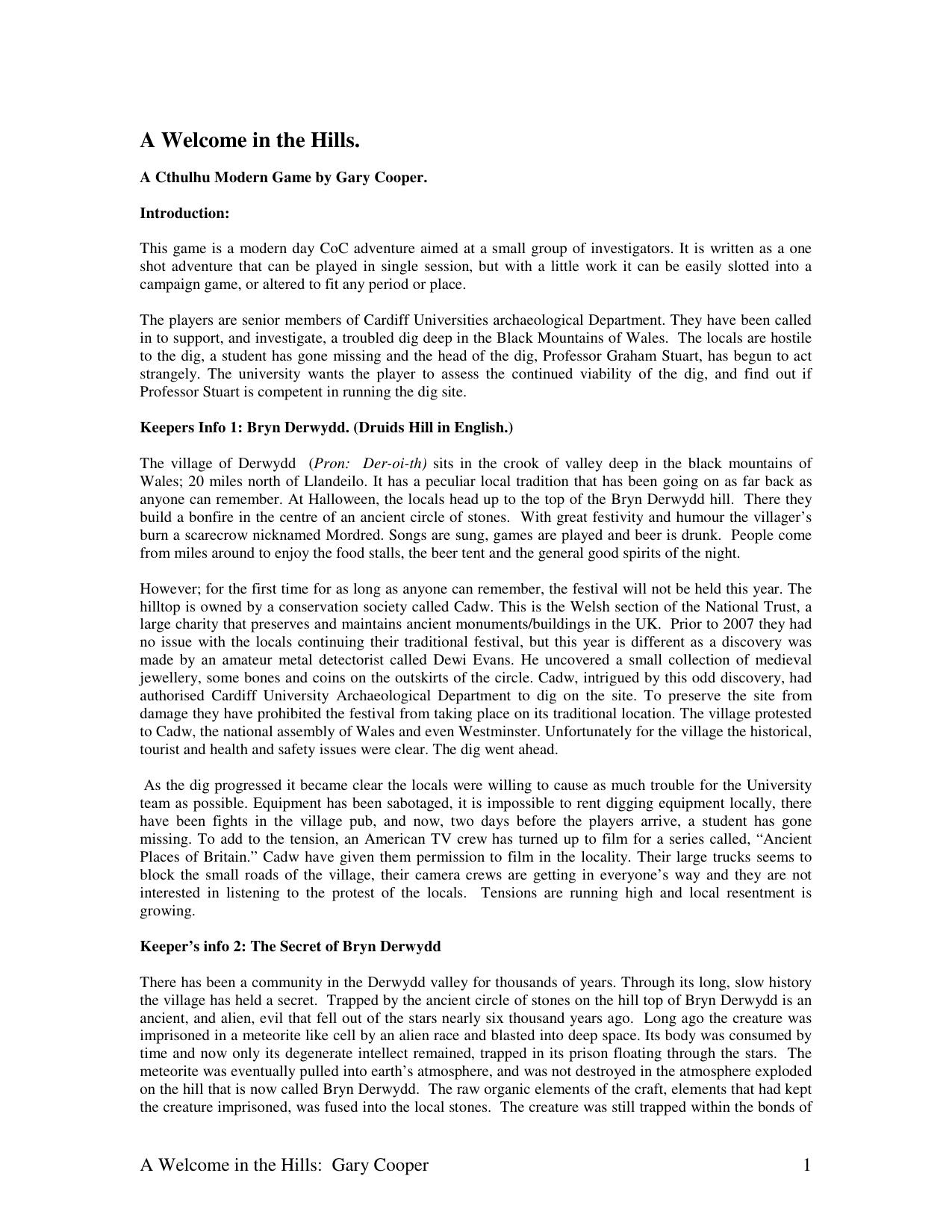 Microsoft Word - A Welcome in the Hills by G Cooper.doc