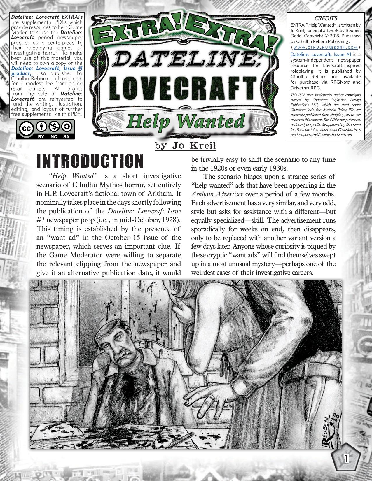 Dateline Lovecraft - Issue #1 - EXTRA!
