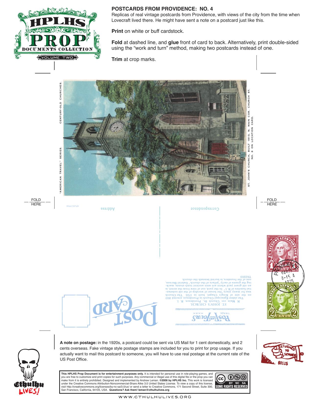 CoC - Prop - Post Card Providence