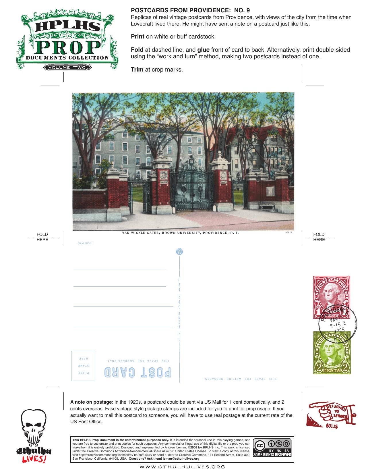 CoC - Prop - Post Card Providence