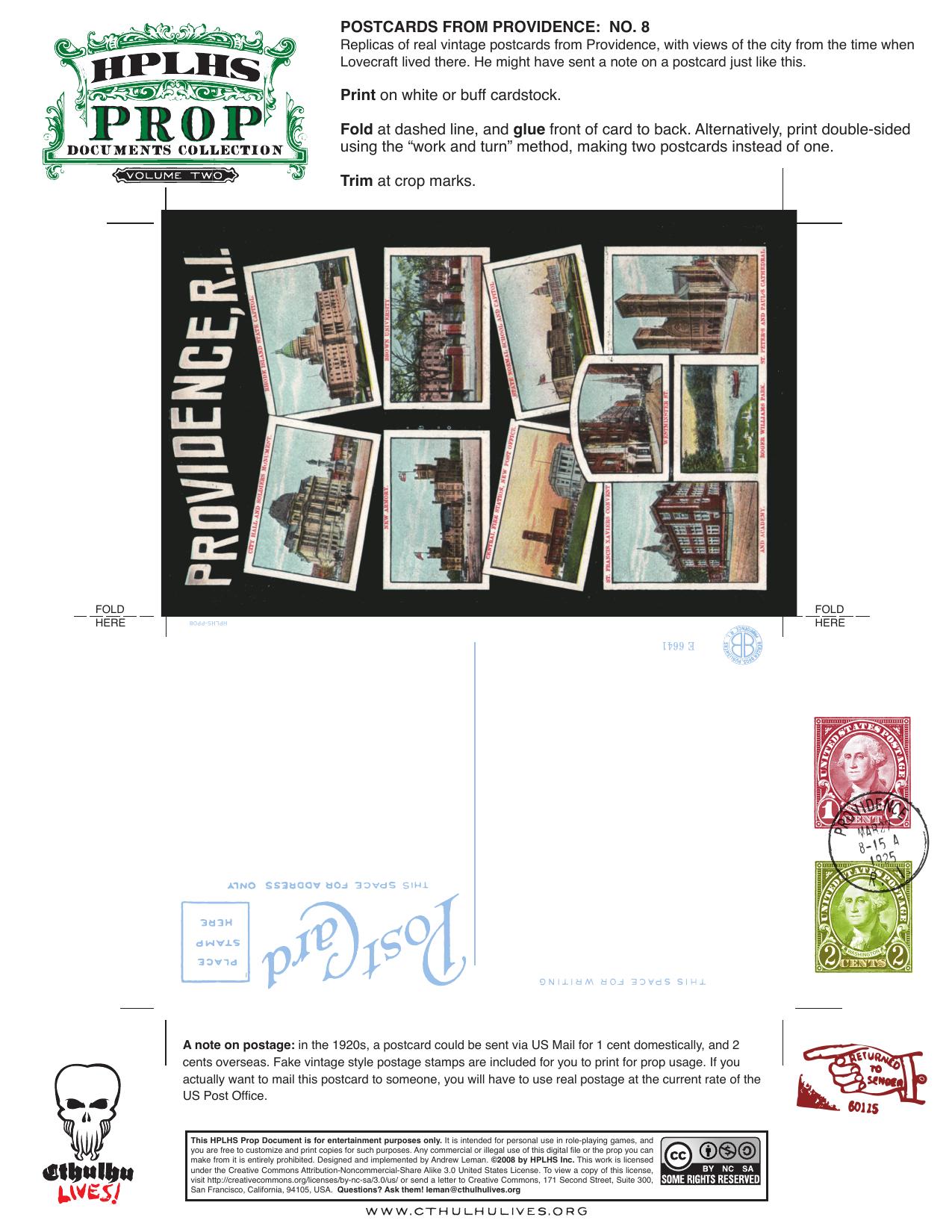 CoC - Prop - Post Card Providence