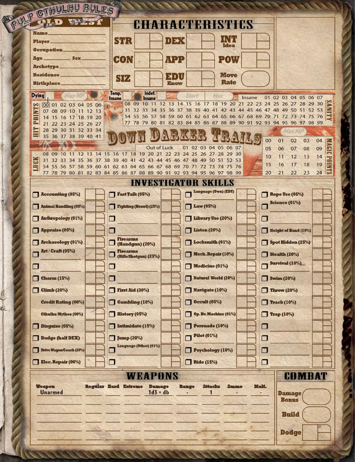 Call of Cthulhu - Down Darker Trails - Shadows Over Stillwater