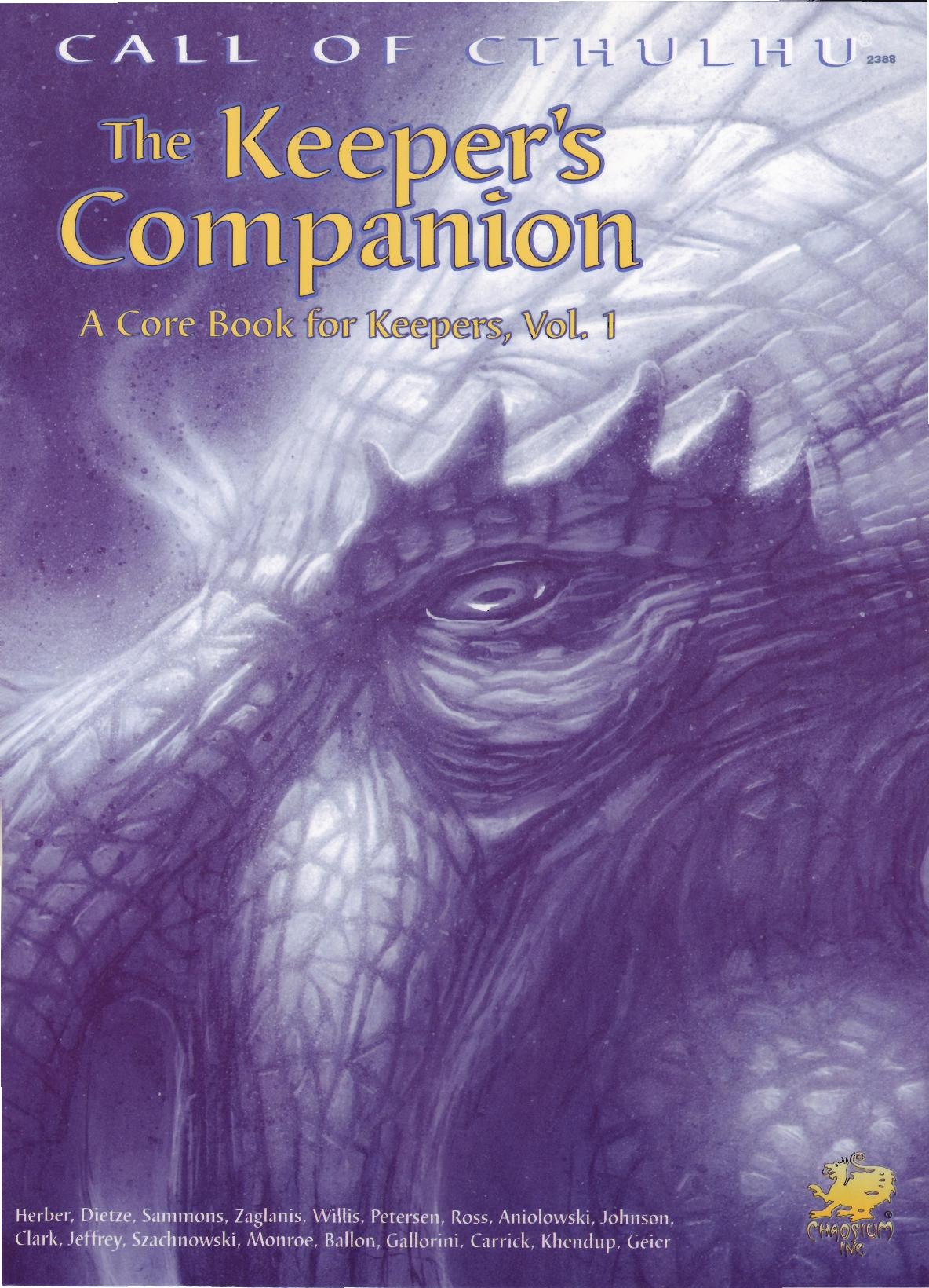 Call of Cthulhu - The Keepers Companion