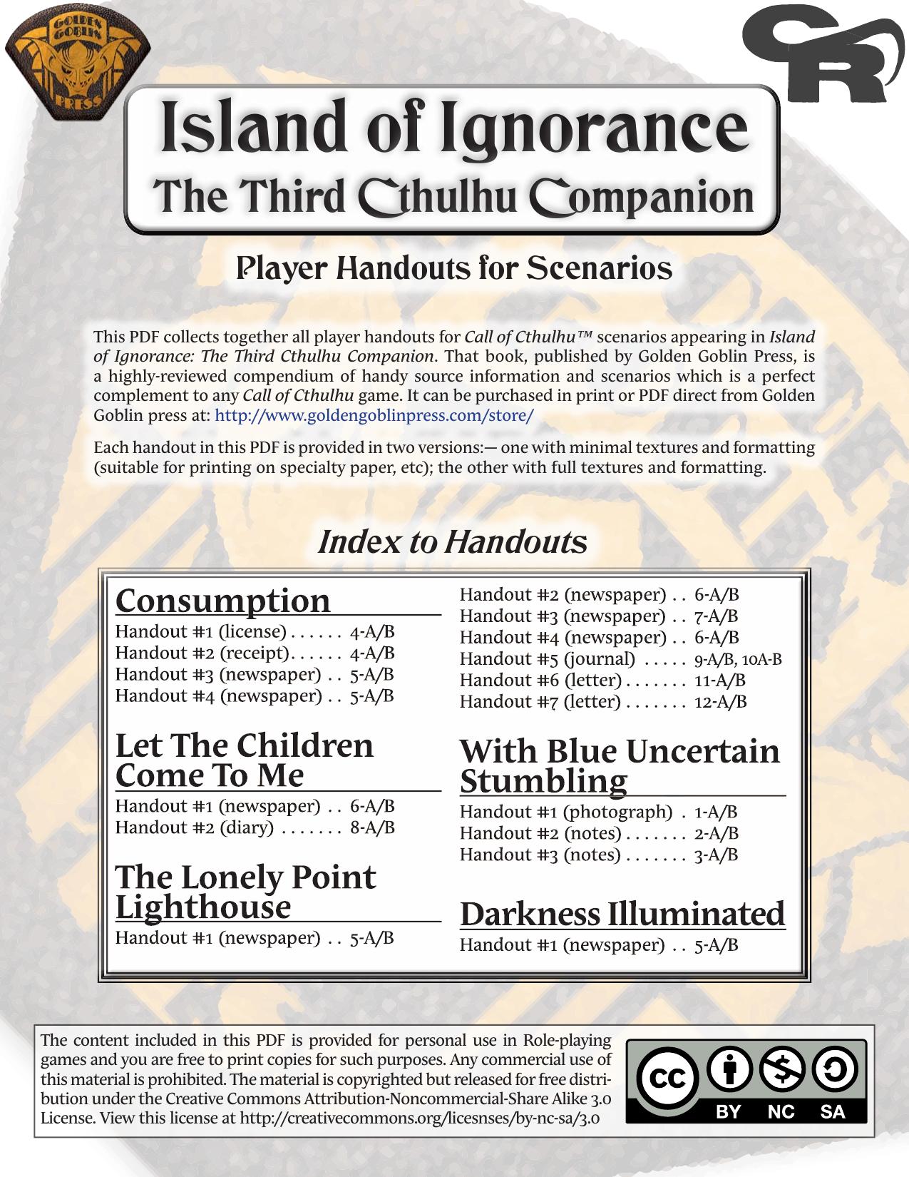 Call of Cthulhu - Island of Ignorance