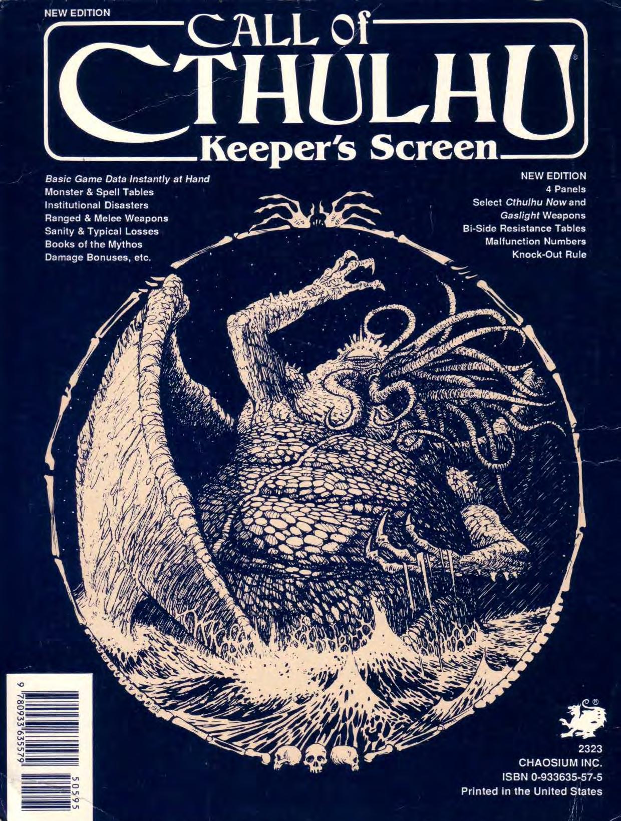 Call Of Cthulhu Keeper's Screen