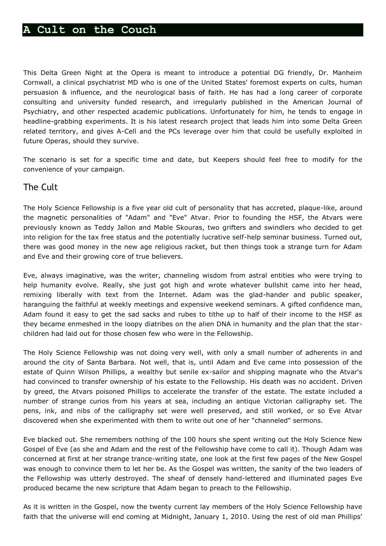 CoC - Delta Green - Adv