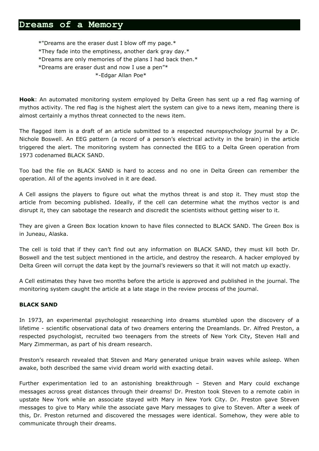 CoC - Delta Green - Adv