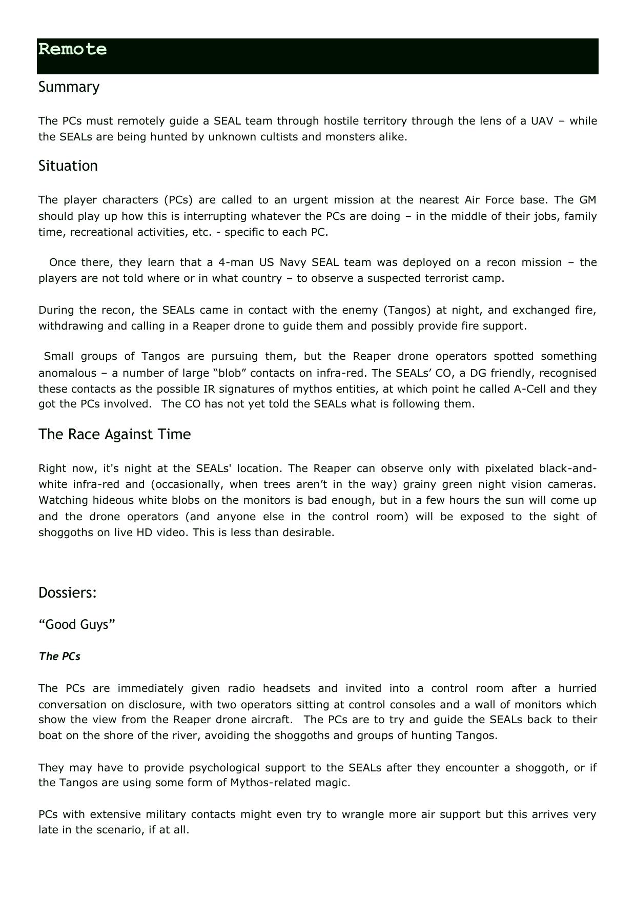 CoC - Delta Green - Adv