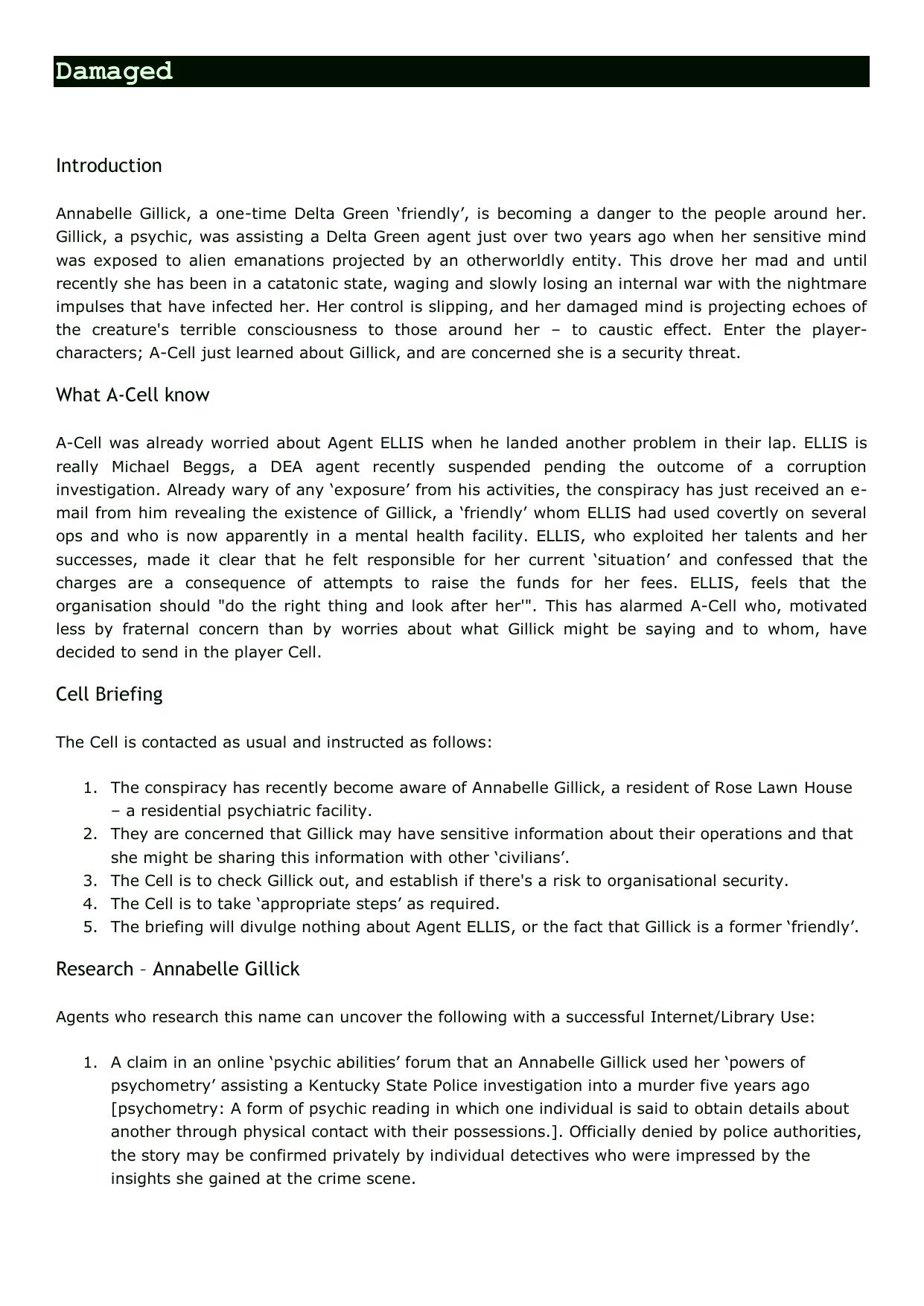 CoC - Delta Green - Adv