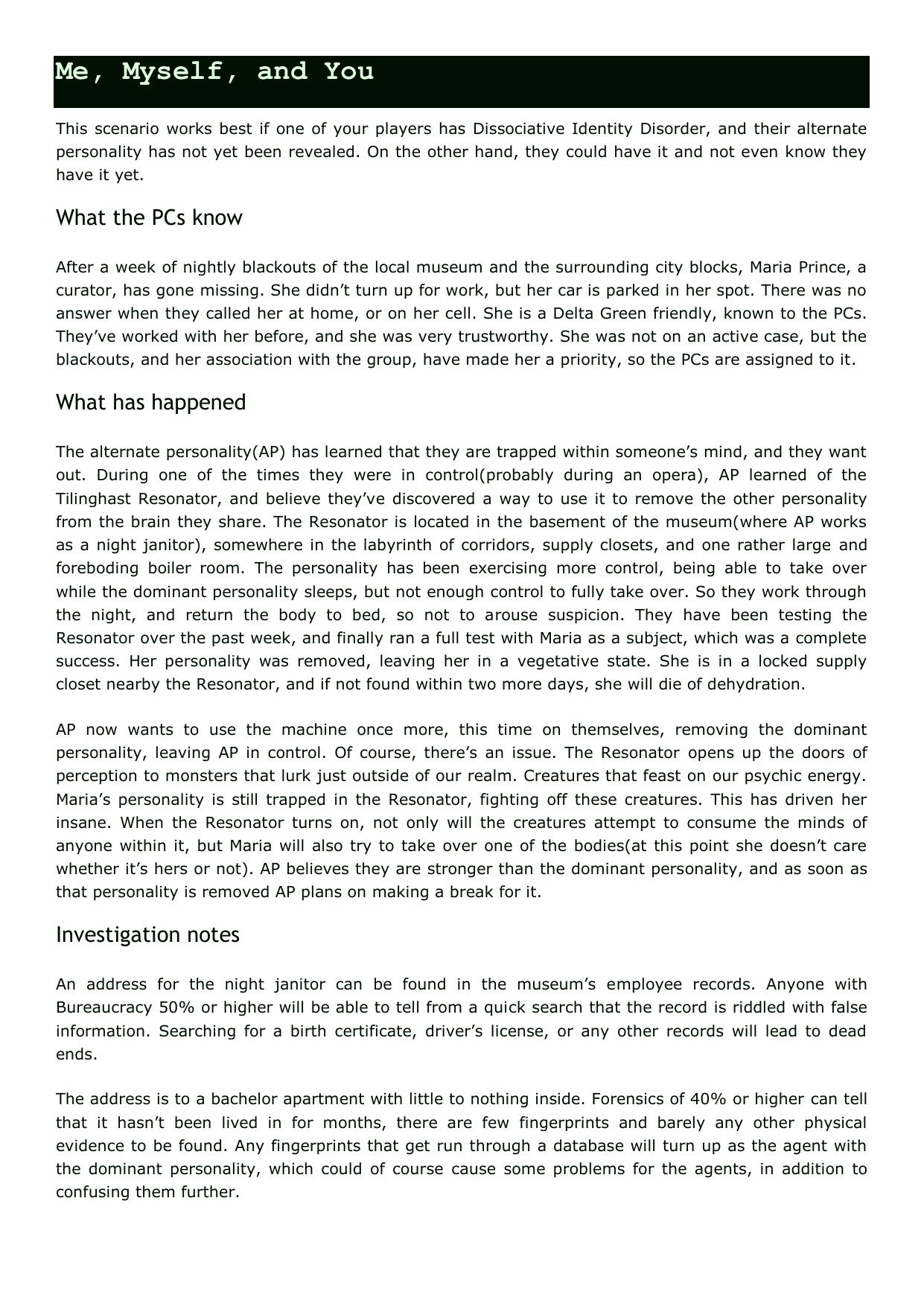 CoC - Delta Green - Adv