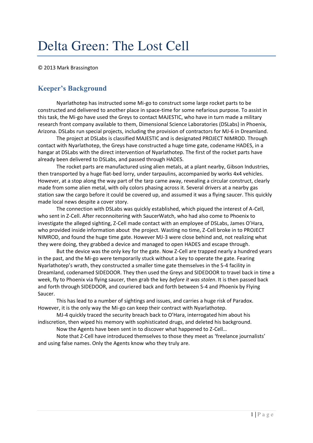 CoC - Delta Green - Adv