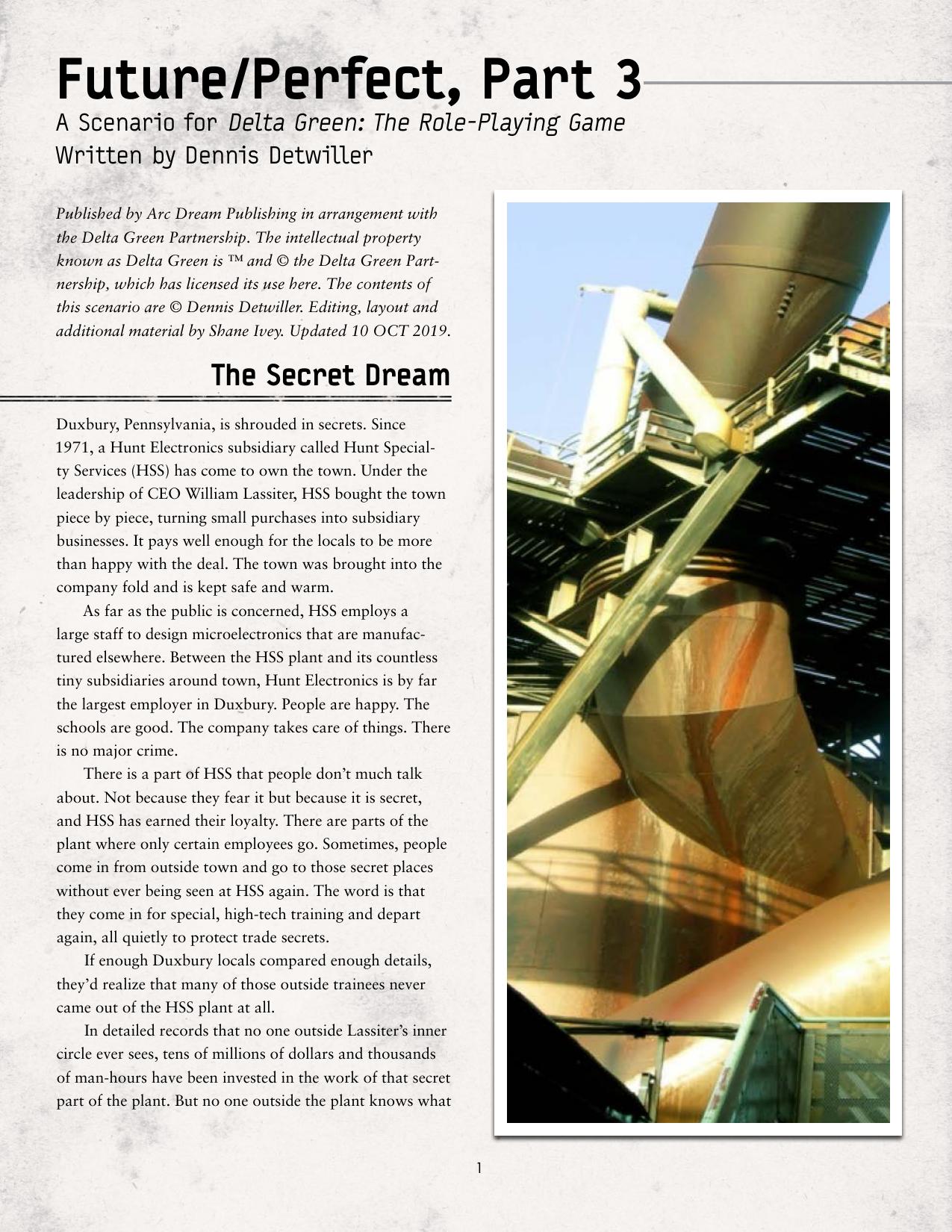 Delta Green RPG - Adv - Future Perfect