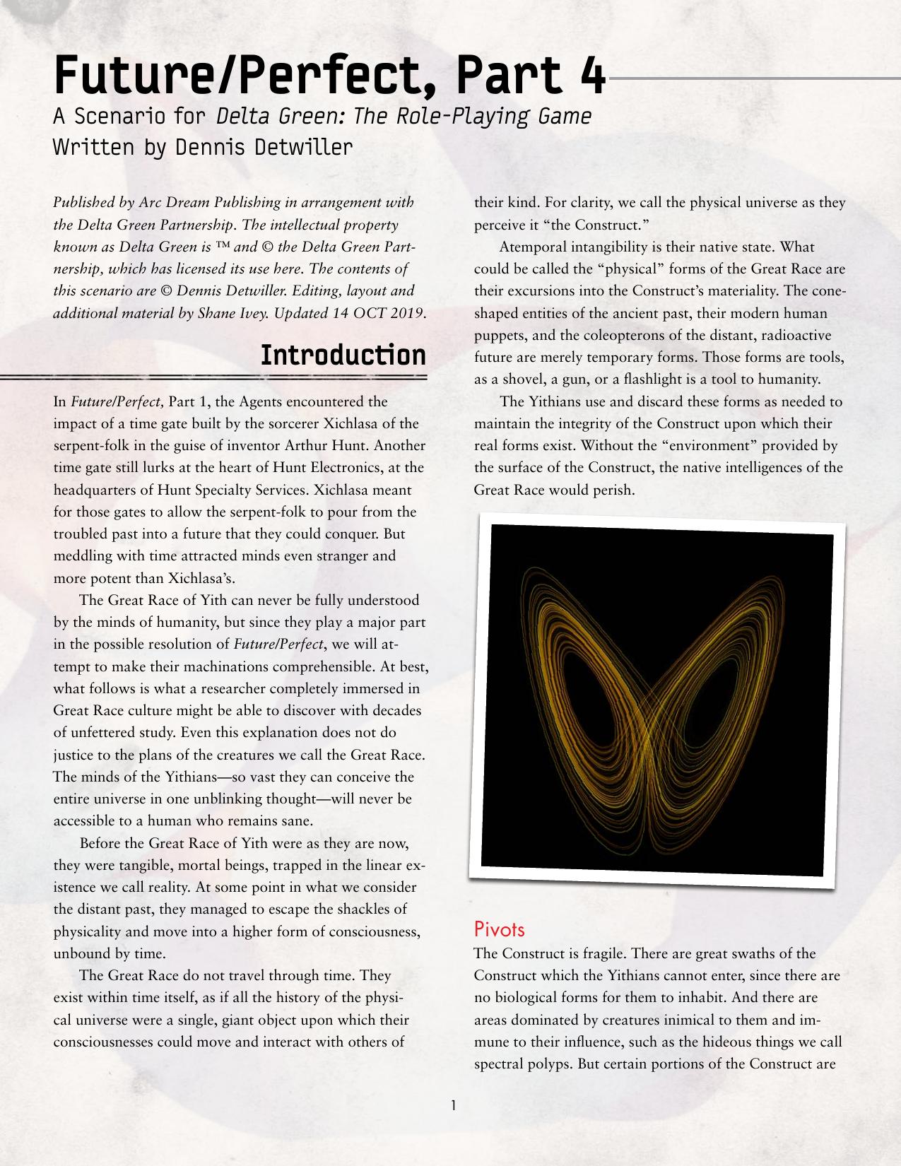 Delta Green RPG - Adv - Future Perfect