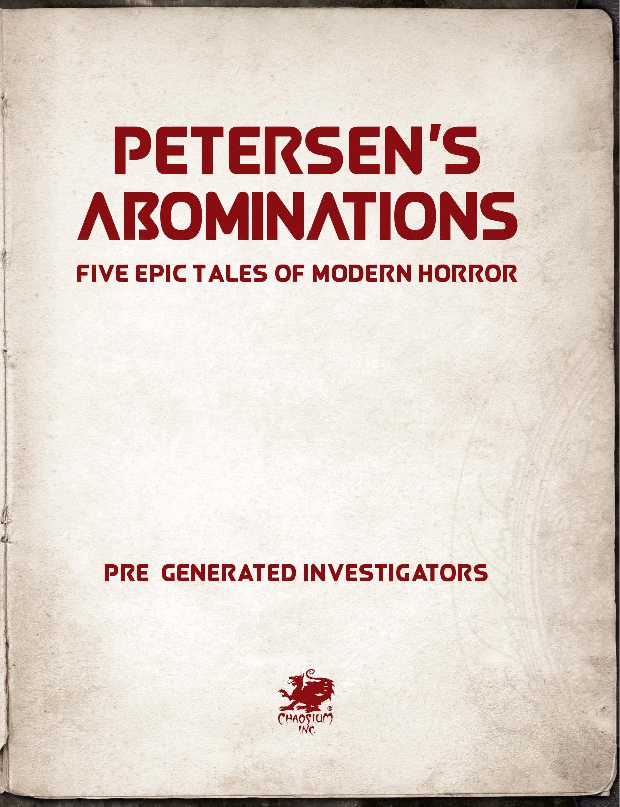 Call of Cthulhu - Petersen's Abominations