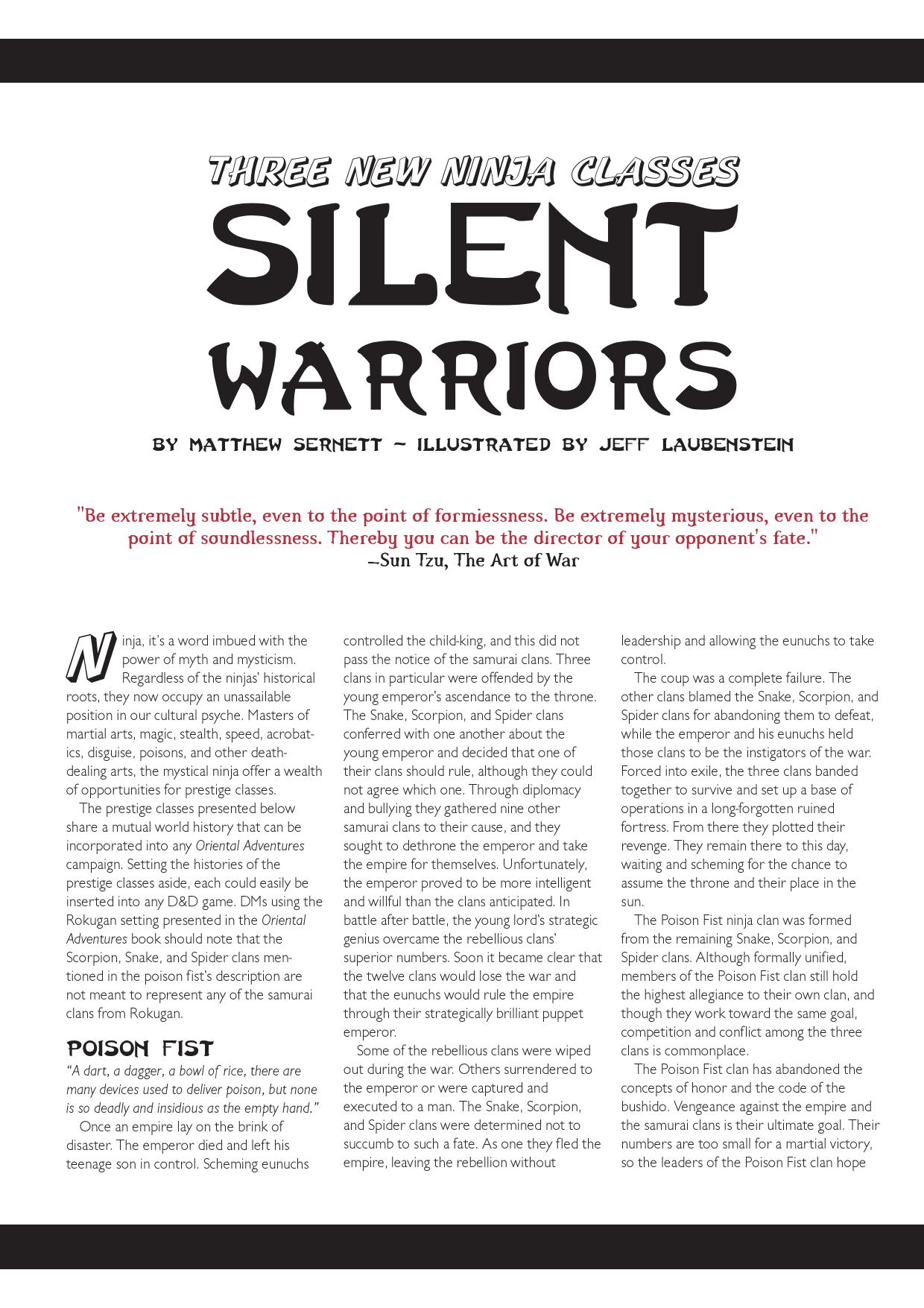 Silent Warriors