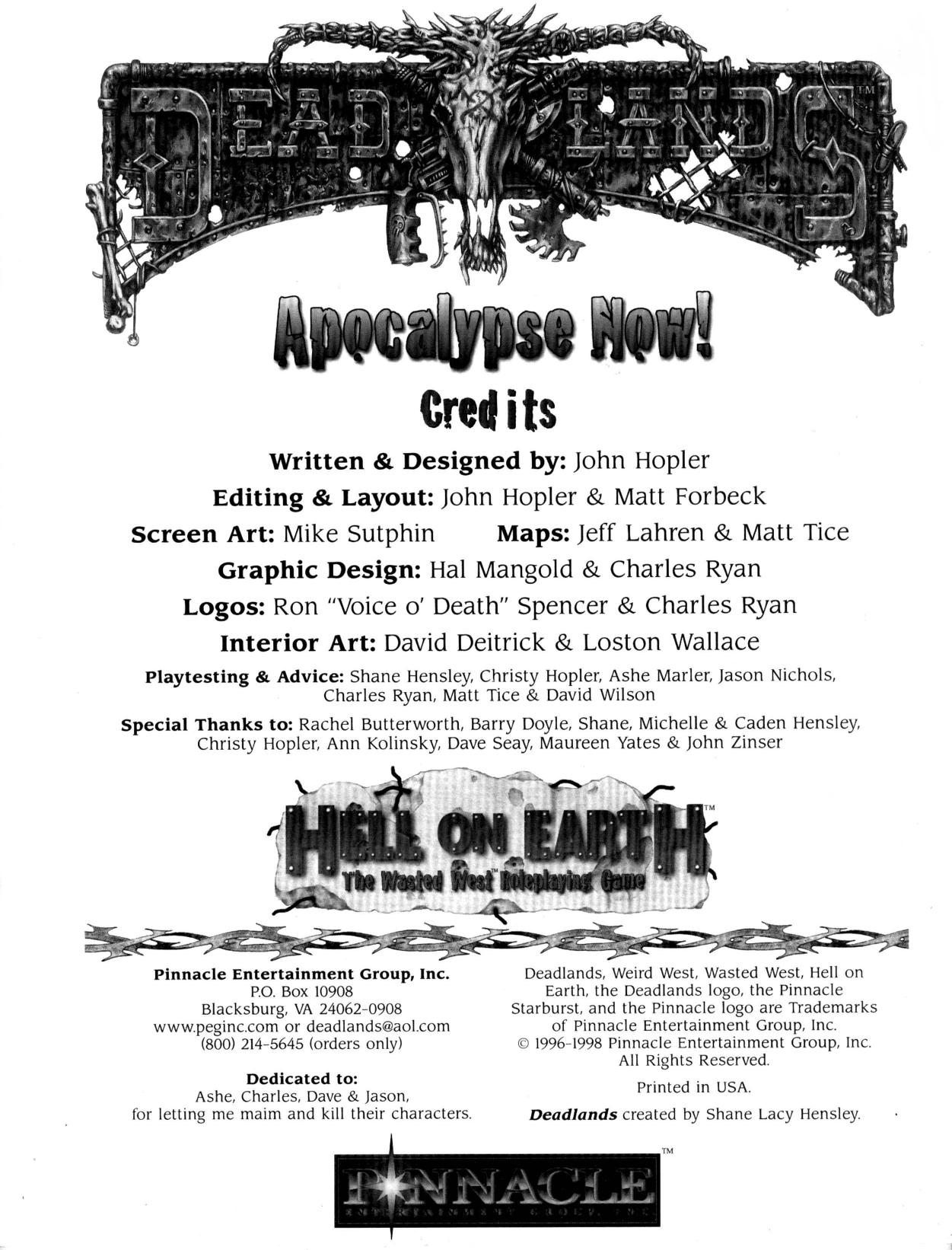 Deadlands - Hell on Earth