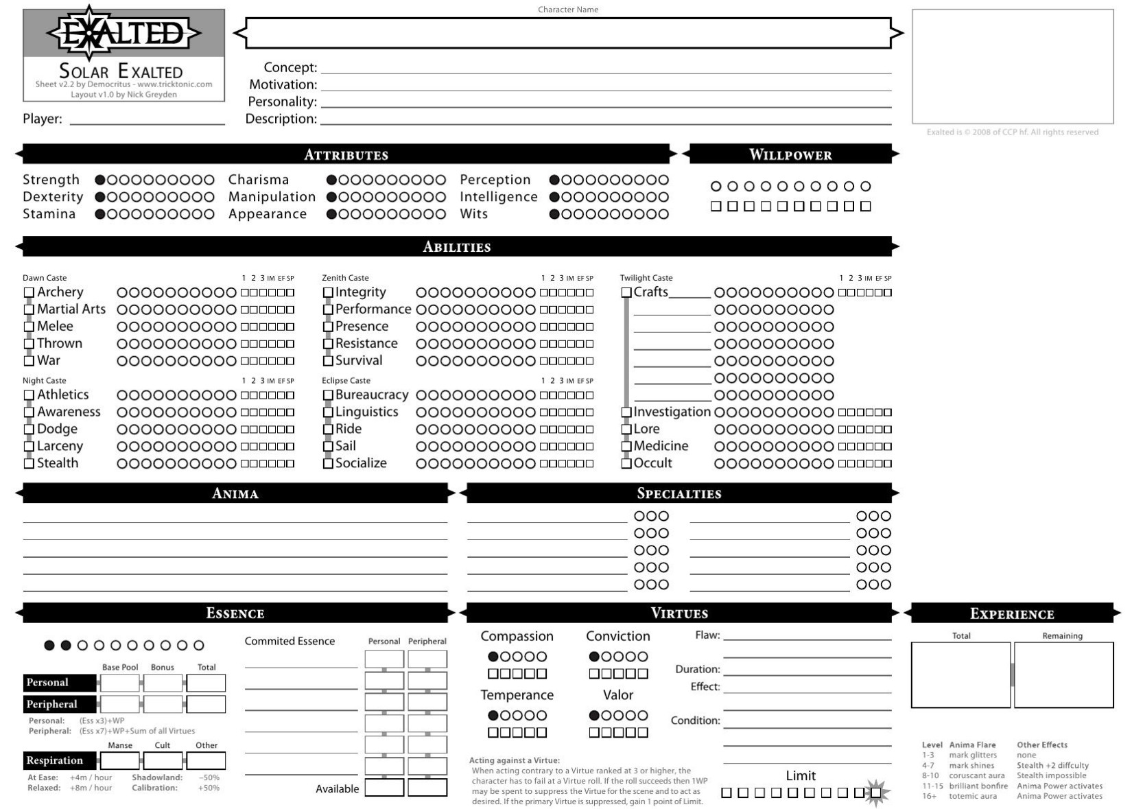 Editable Solar Sheet 6 page
