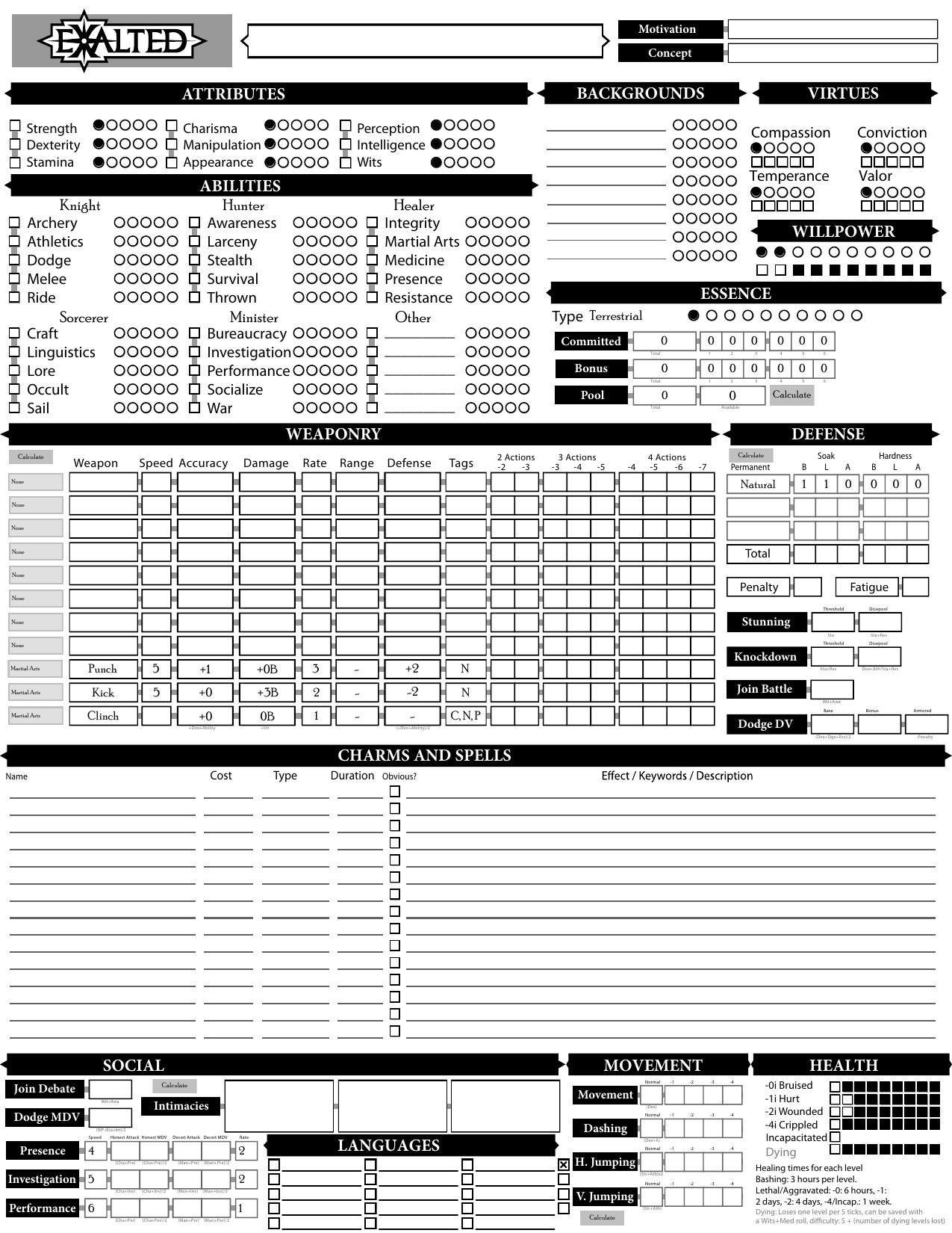 Exalted NPC Sheet v1.0